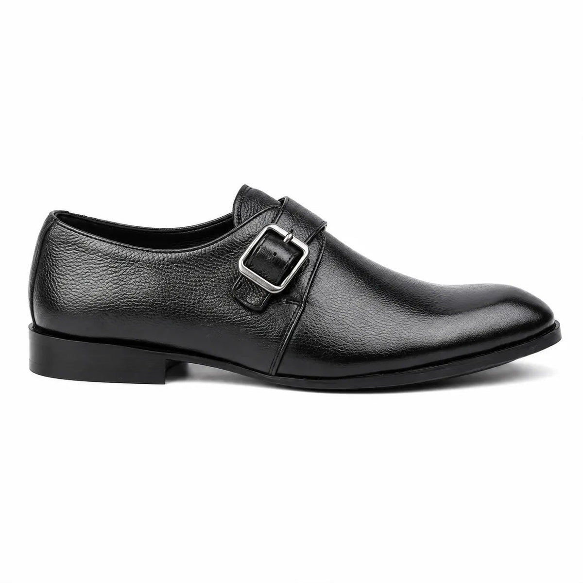 Single Monk Strap Leather Formal Shoes for Men