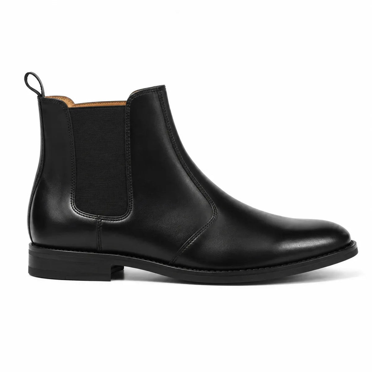 Men's Premium Black Leather Chelsea Boots