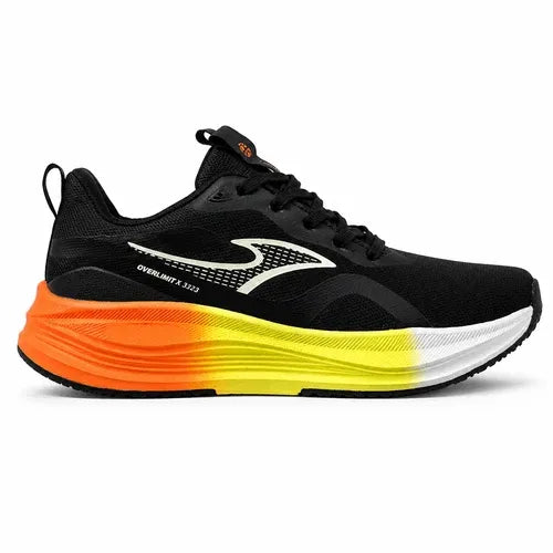 Men's Black Running Shoes with Gradient – Lightweight Sports Sneakers