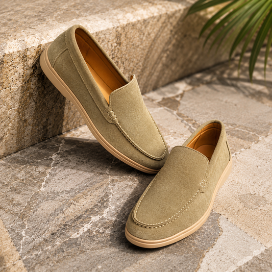 Loro Piana Premium Suede Loafers – Beige