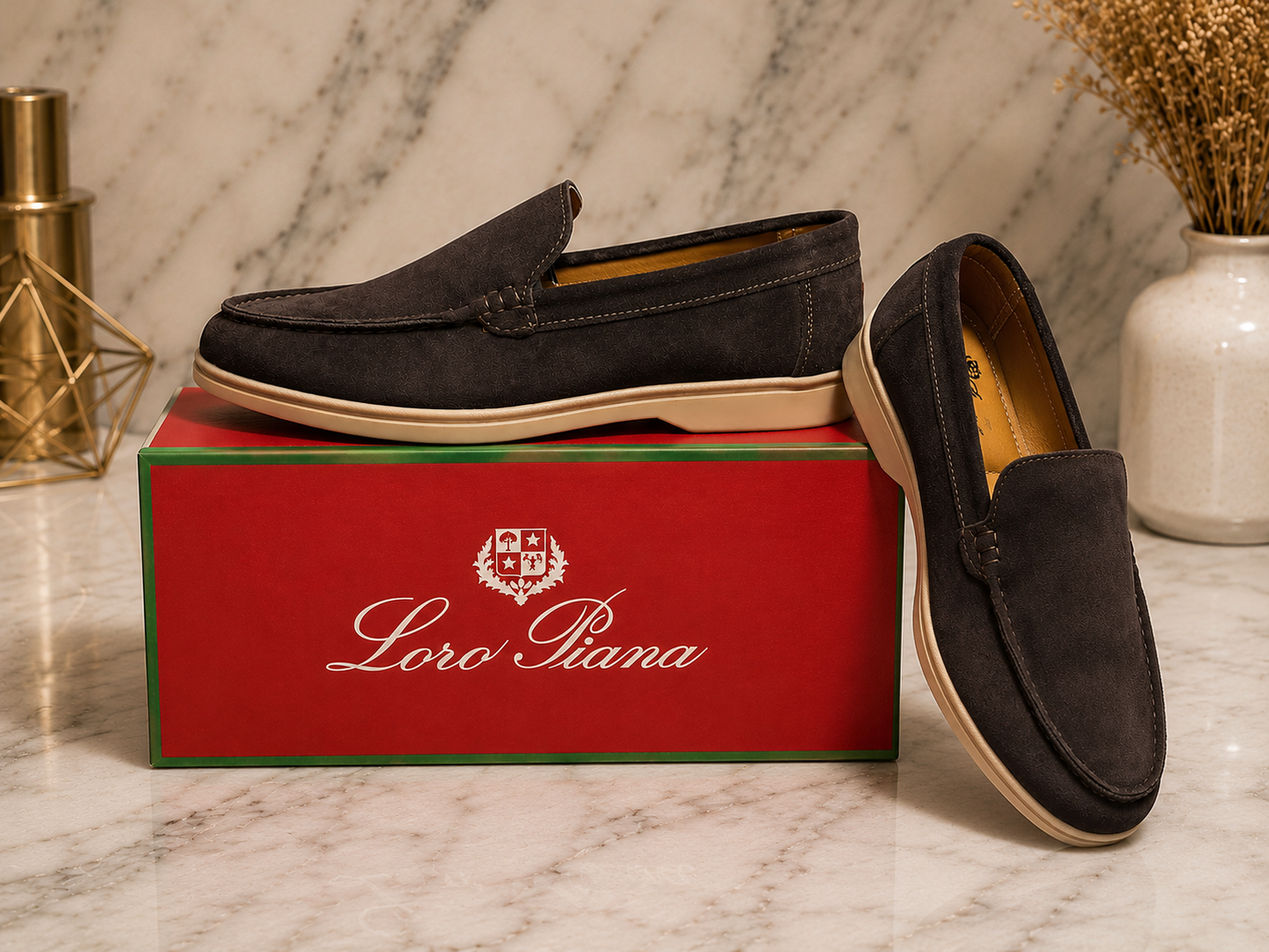 Loro Piana Premium Suede Loafers – Brown