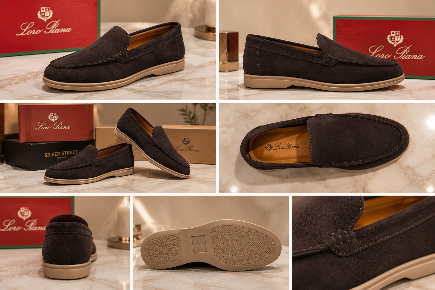 Loro Piana Premium Suede Loafers – Brown