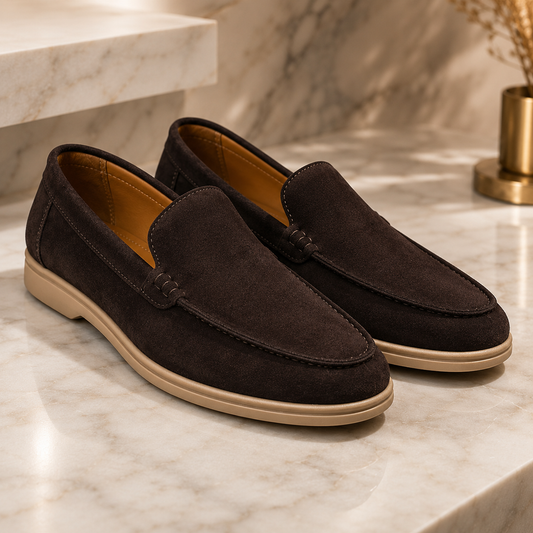 Loro Piana Premium Suede Loafers – Brown