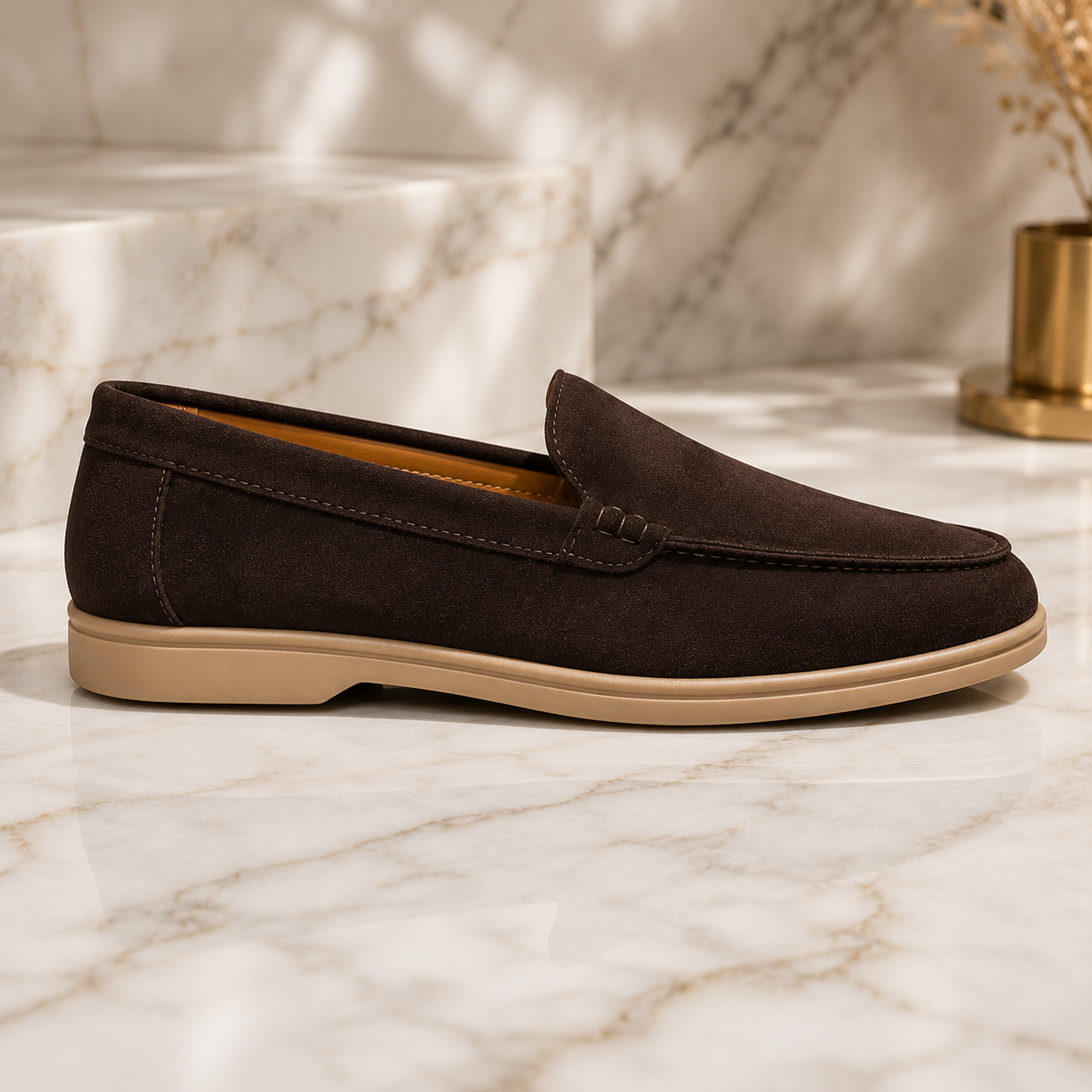 Loro Piana Premium Suede Loafers – Brown