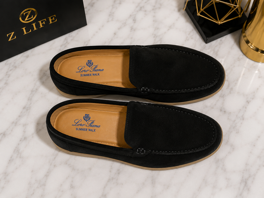 Loro Piana Premium Suede Loafers – Black