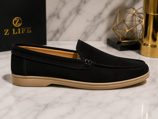 Loro Piana Premium Suede Loafers – Black