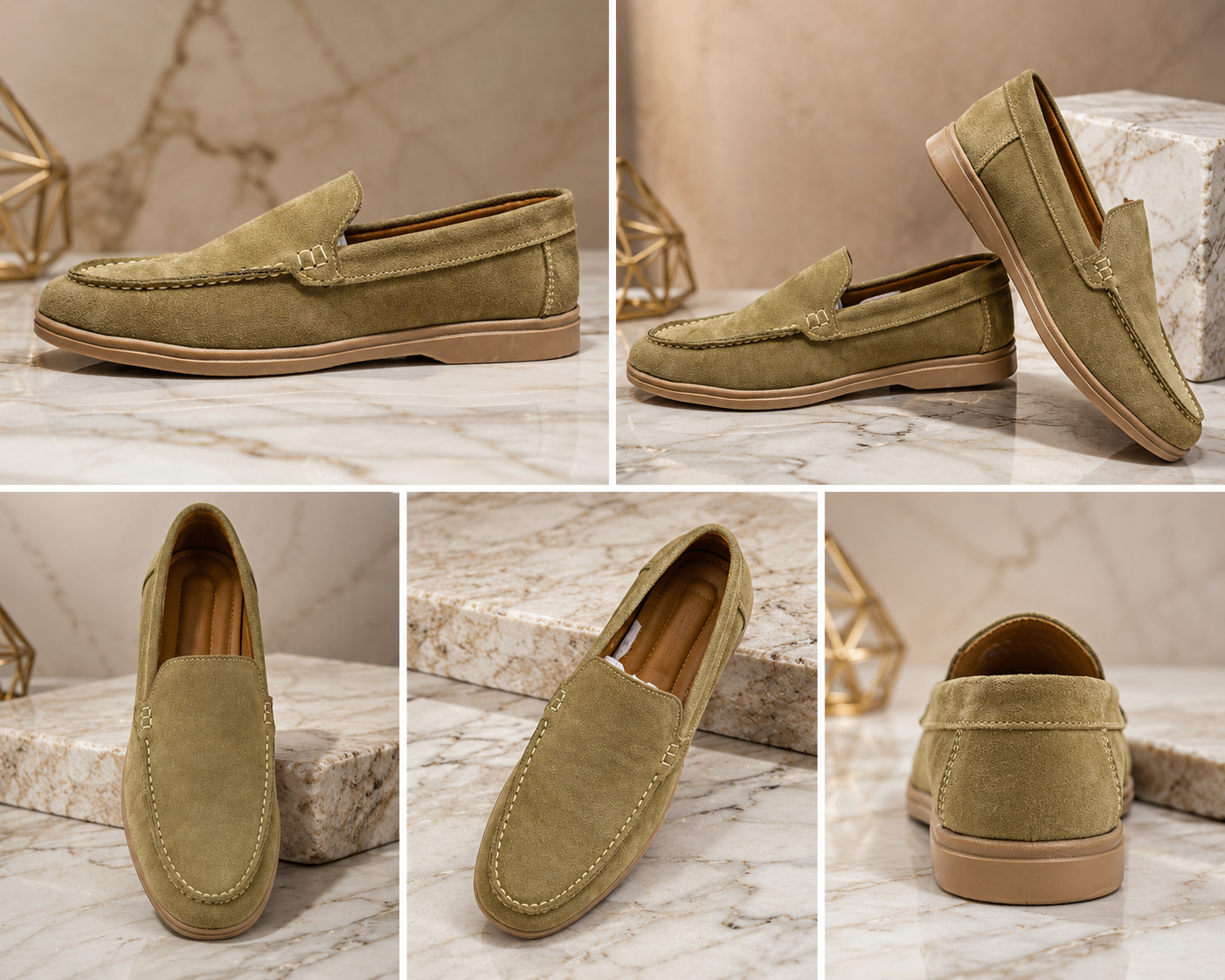 Loro Piana Premium Suede Loafers – Beige