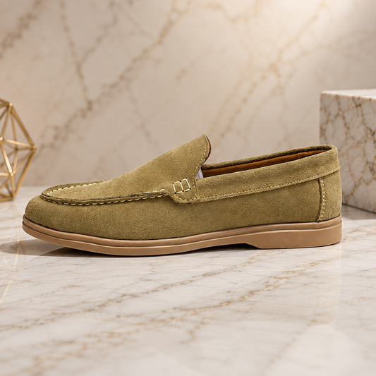 Loro Piana Premium Suede Loafers – Beige