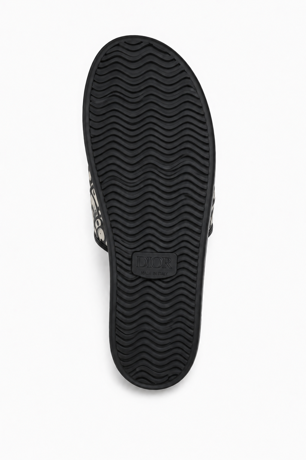 Dior Oblique Cross Strap Slides –White