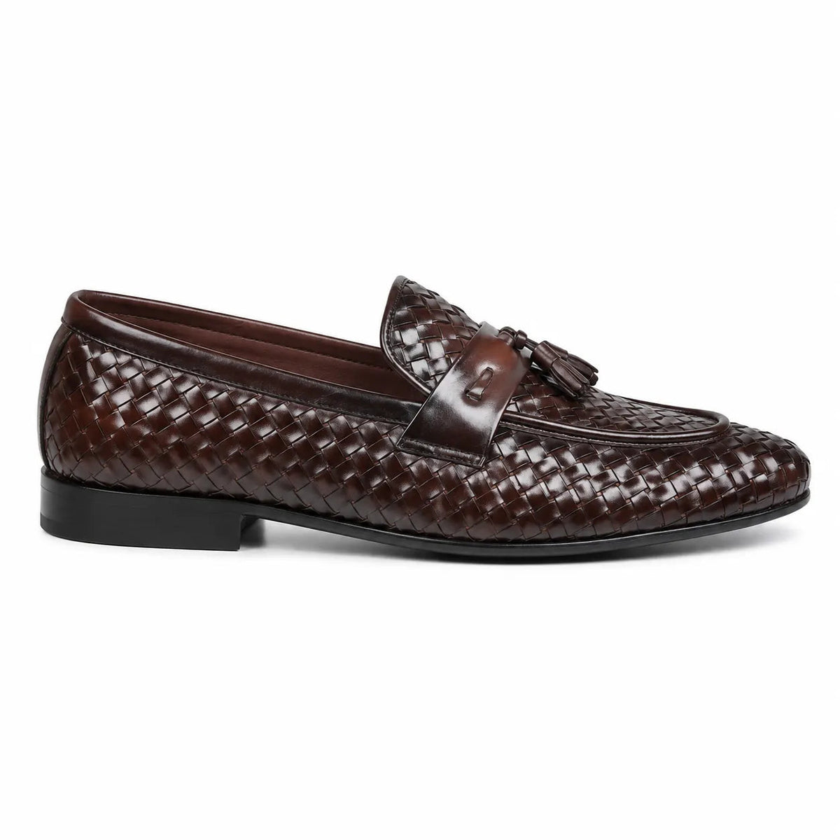 Premium Brown Textured Leather Loafers for Men – Classic Formal Wear